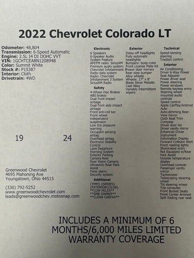2022 Chevrolet Colorado LT