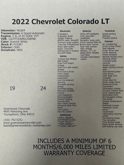 2022 Chevrolet Colorado LT