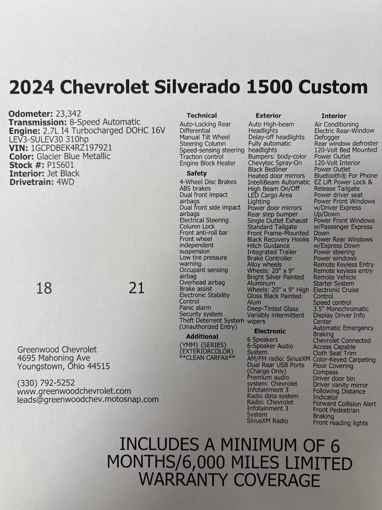 2024 Chevrolet Silverado 1500 Custom