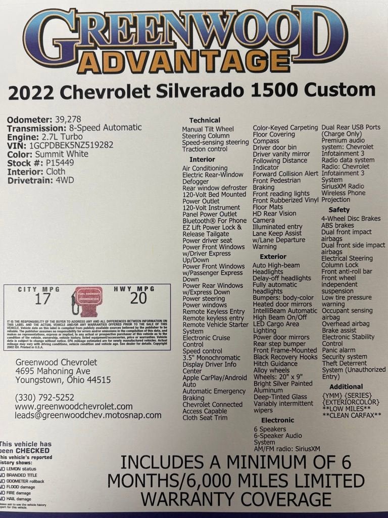 2022 Chevrolet Silverado 1500 Custom