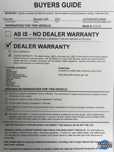 2023 Chevrolet Silverado 1500 LT (2FL)