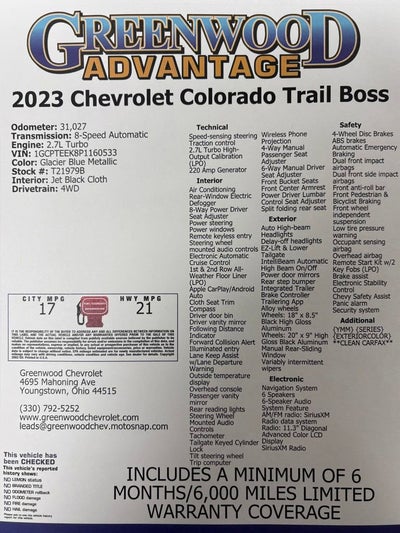 2023 Chevrolet Colorado Trail Boss
