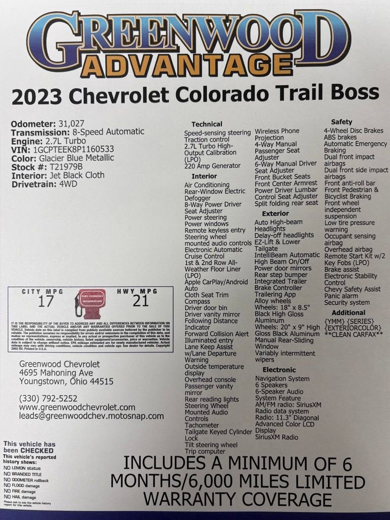 2023 Chevrolet Colorado Trail Boss