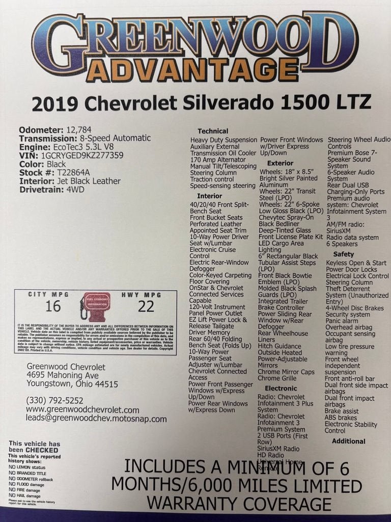 2019 Chevrolet Silverado 1500 LTZ