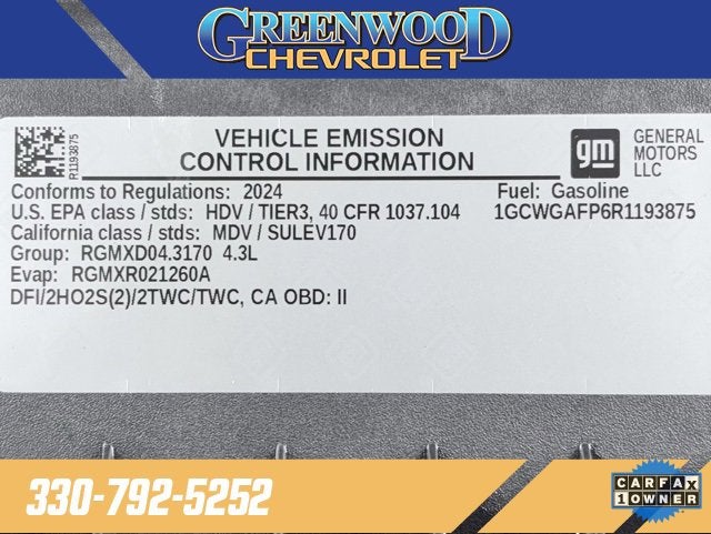 2024 Chevrolet Express Cargo 2500 WT