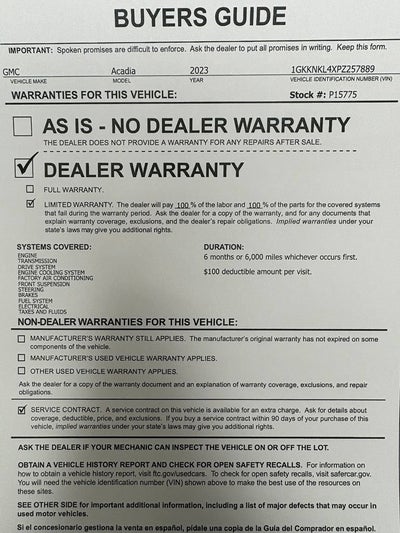 2023 GMC Acadia SLE