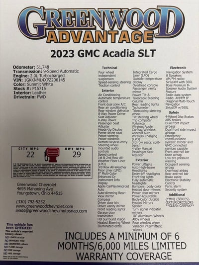 2023 GMC Acadia SLT