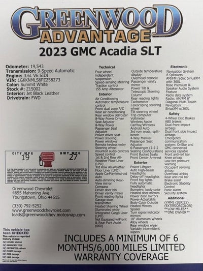 2023 GMC Acadia SLT