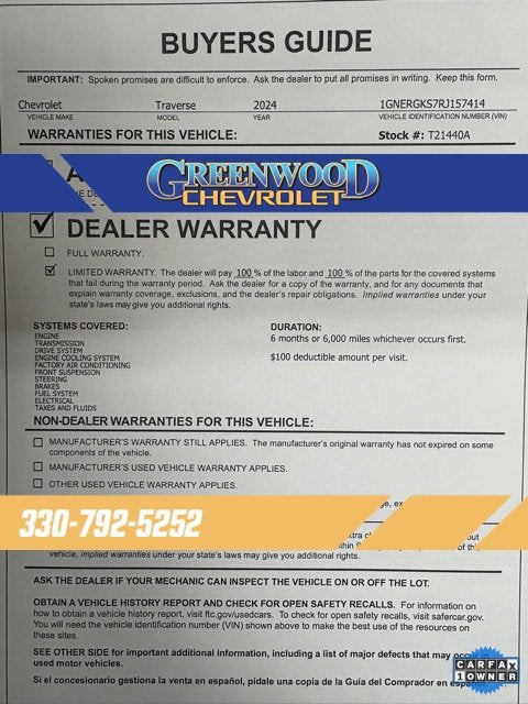 2024 Chevrolet Traverse LT