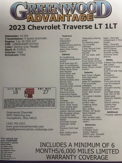 2023 Chevrolet Traverse LT Cloth