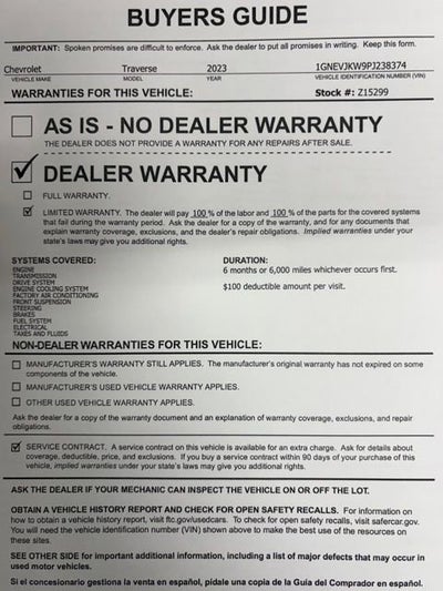 2023 Chevrolet Traverse RS