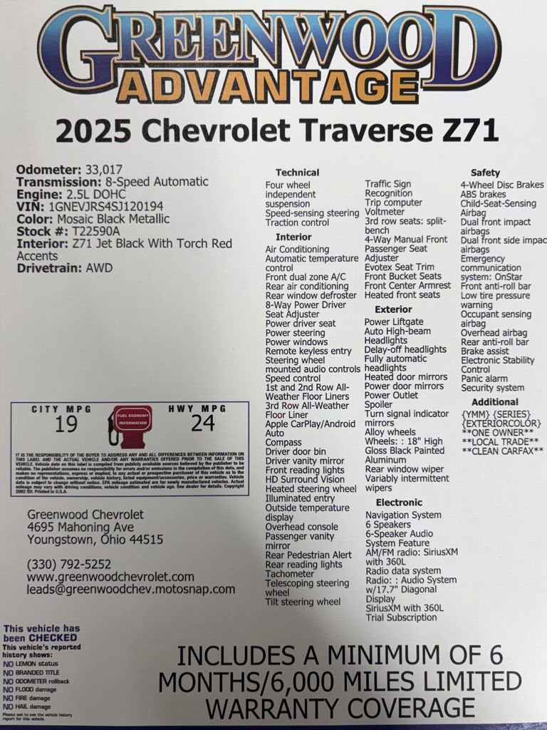 2025 Chevrolet Traverse Z71