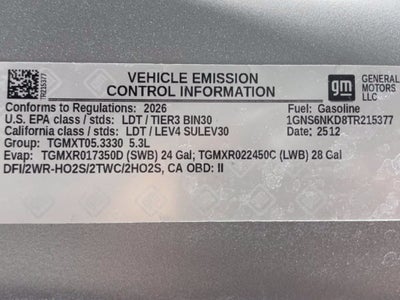 2026 Chevrolet Tahoe LT
