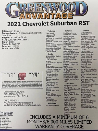2022 Chevrolet Suburban RST
