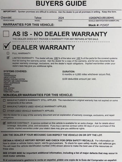 2024 Chevrolet Tahoe Z71