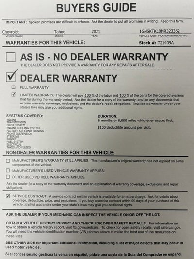 2021 Chevrolet Tahoe High Country