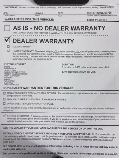 2022 GMC Canyon AT4 - Cloth