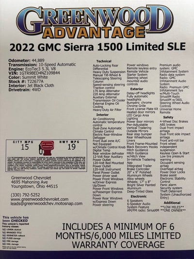 2022 GMC Sierra 1500 Limited SLE