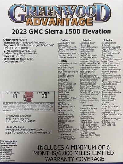 2023 GMC Sierra 1500 Elevation