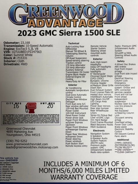 2023 GMC Sierra 1500 SLE