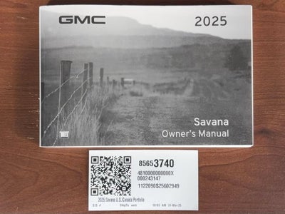 2025 GMC Savana Cargo Work Van