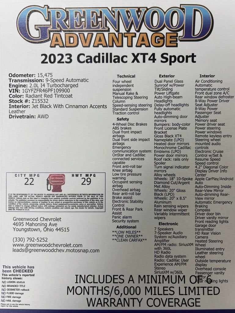 2023 Cadillac XT4 Sport