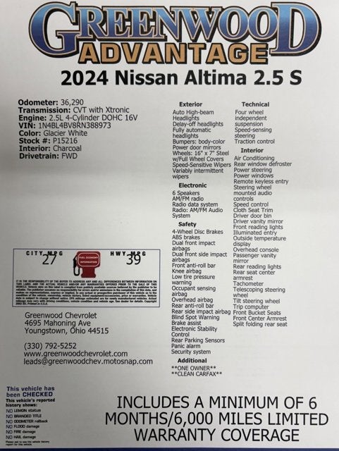 2024 Nissan Altima 2.5 S