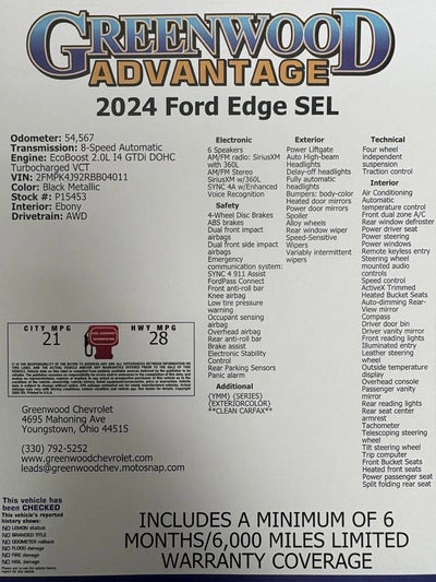 2024 Ford Edge SEL