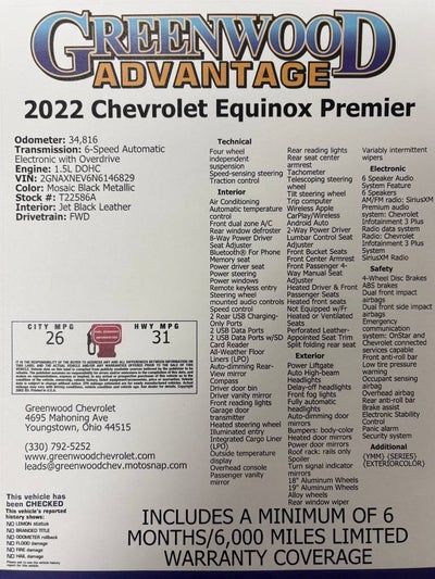 2022 Chevrolet Equinox Premier