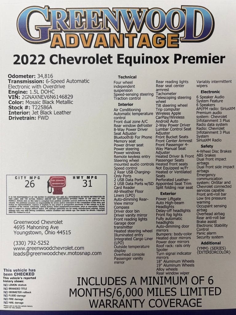 2022 Chevrolet Equinox Premier