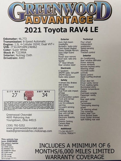 2021 Toyota RAV4 LE