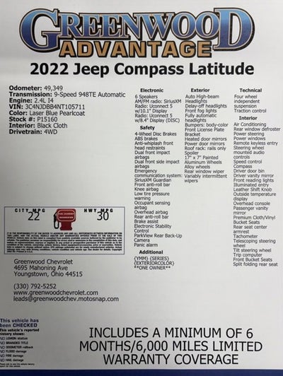2022 Jeep Compass Latitude
