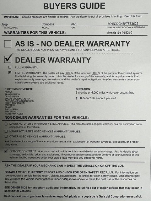 2023 Jeep Compass Limited