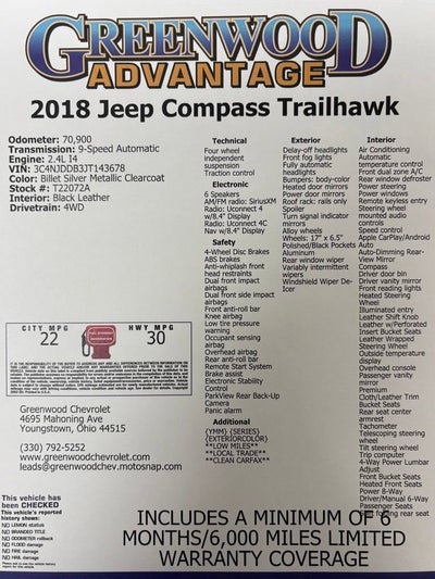 2018 Jeep Compass Trailhawk