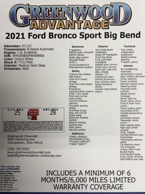 2021 Ford Bronco Sport Big Bend