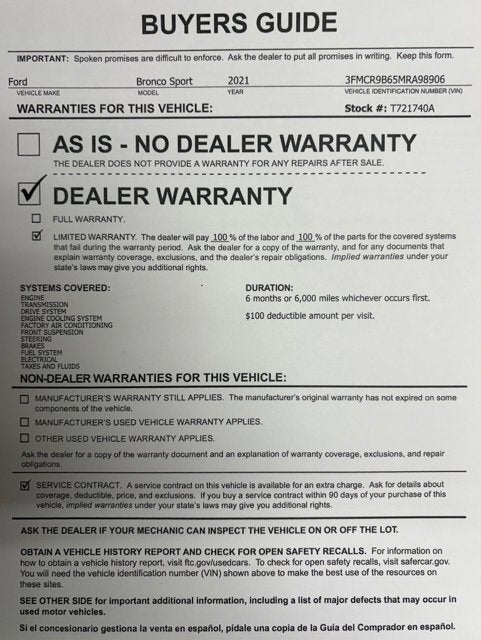 2021 Ford Bronco Sport Big Bend