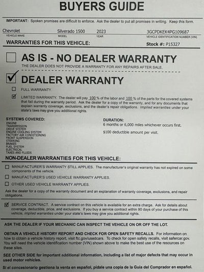 2023 Chevrolet Silverado 1500 LT (2FL)