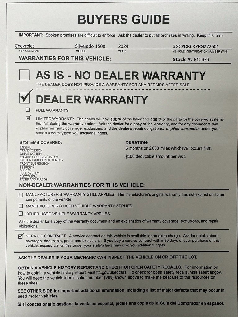 2024 Chevrolet Silverado 1500 LT (2FL)