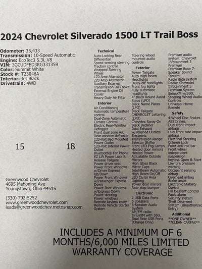 2024 Chevrolet Silverado 1500 LT Trail Boss