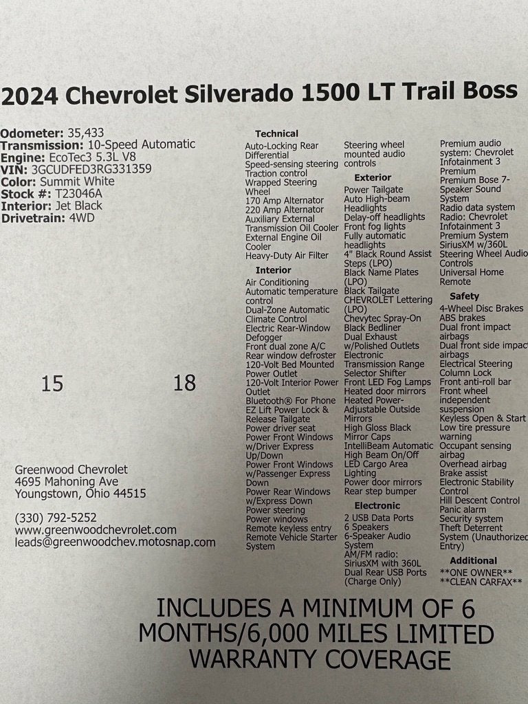 2024 Chevrolet Silverado 1500 LT Trail Boss