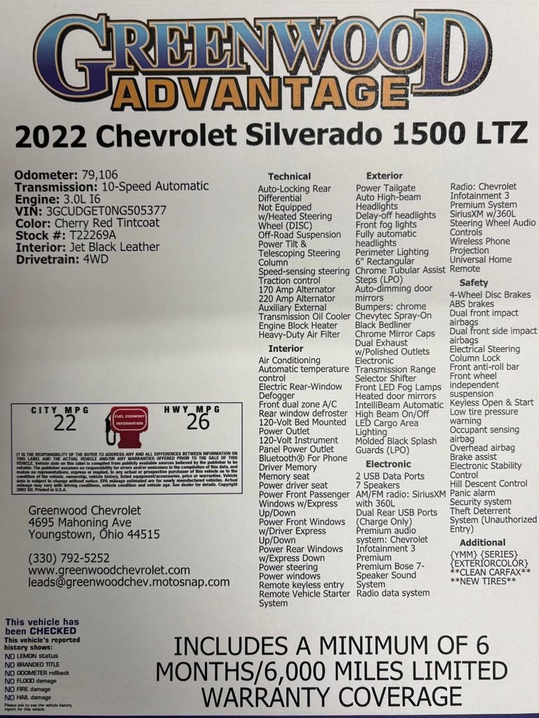 2022 Chevrolet Silverado 1500 LTZ