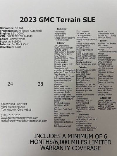 2023 GMC Terrain SLE