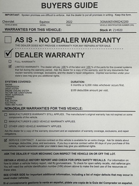 2022 Chevrolet Equinox LT