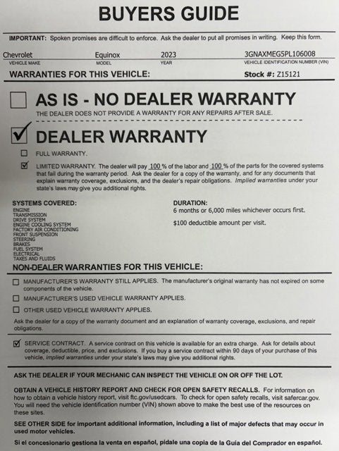 2023 Chevrolet Equinox RS