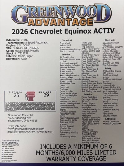 2026 Chevrolet Equinox ACTIV