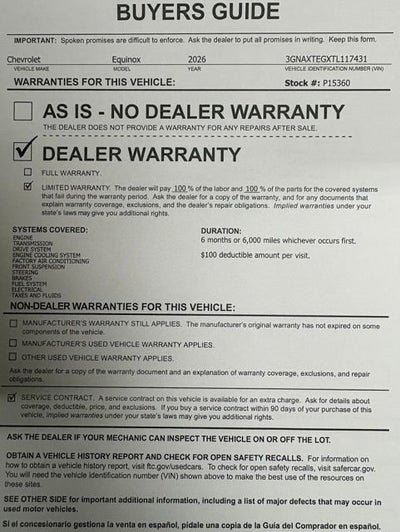 2026 Chevrolet Equinox RS