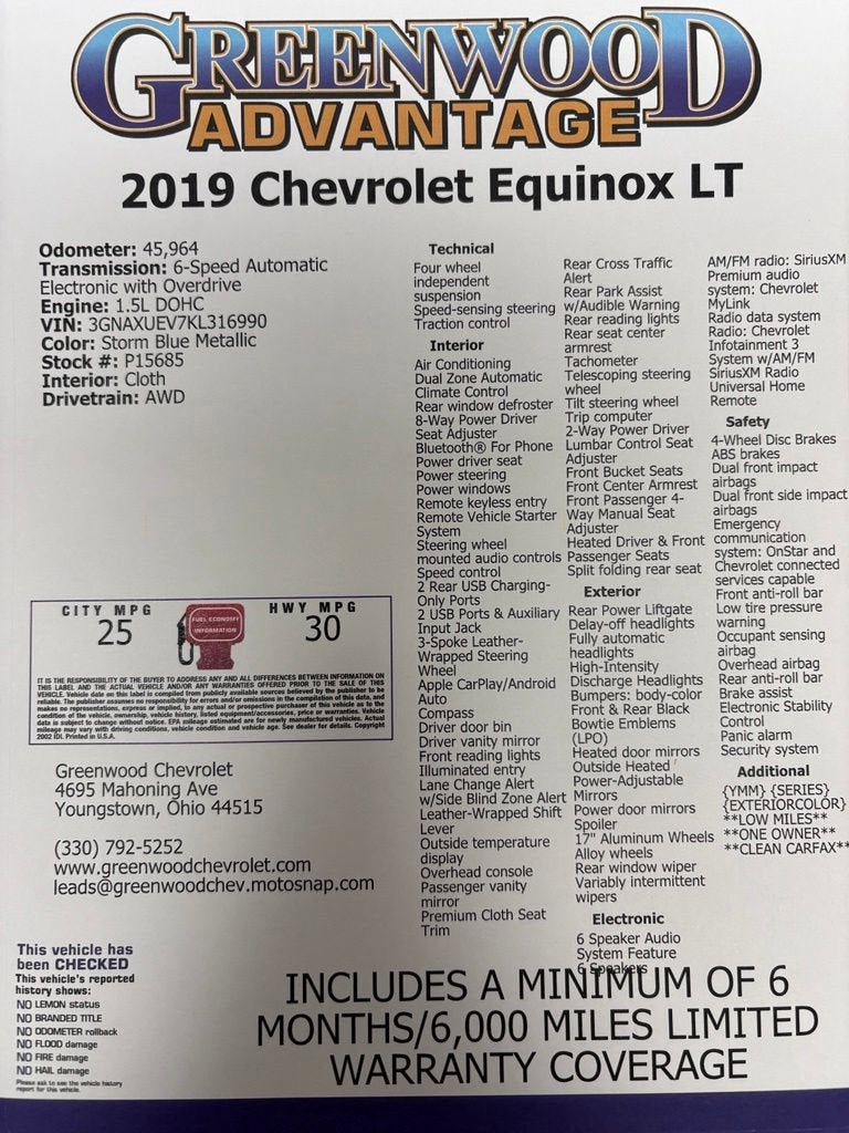 2019 Chevrolet Equinox LT