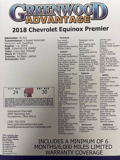 2018 Chevrolet Equinox Premier