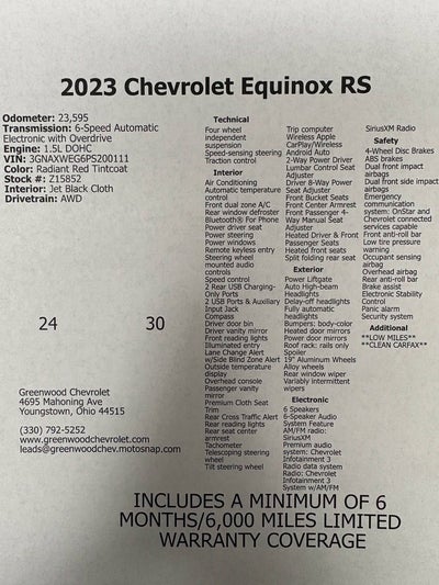 2023 Chevrolet Equinox RS