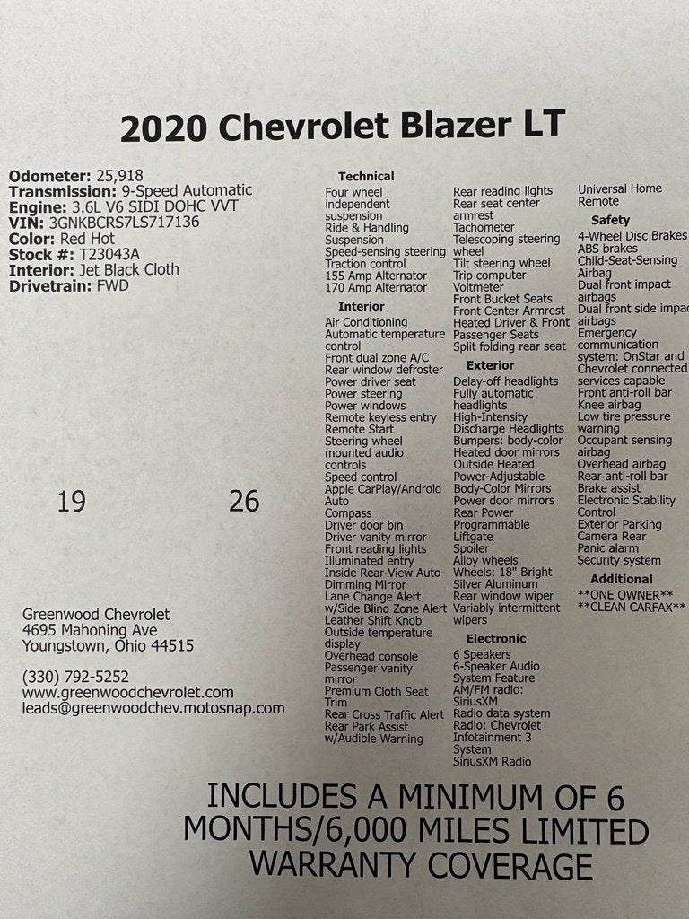 2020 Chevrolet Blazer LT